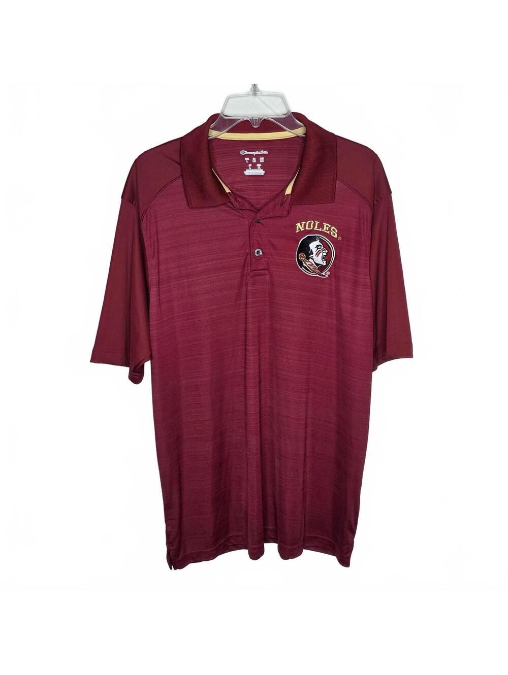 Men's Florida State Maroon Golf Polo Size L Football